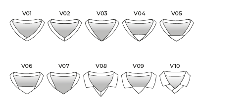 V-neck collar styles