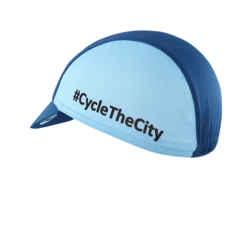 Peaked Blue Cycle Cap