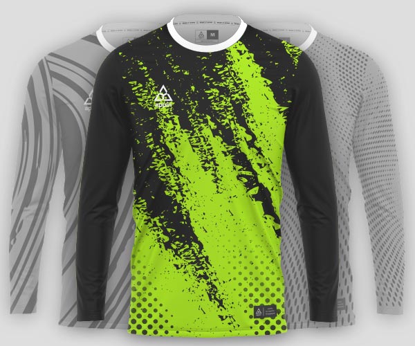 Create your own patterns and gradients long sleeve jersey football kit