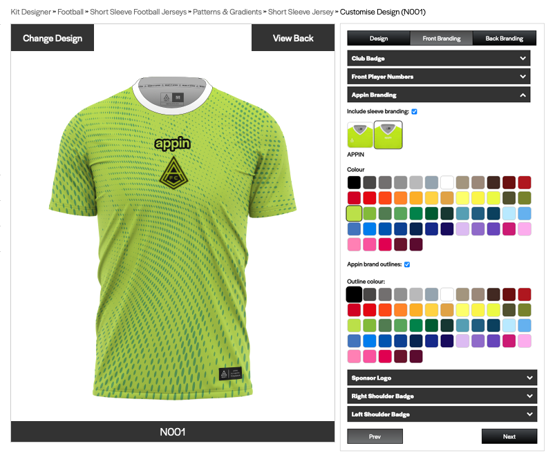 Football jersey designer online online