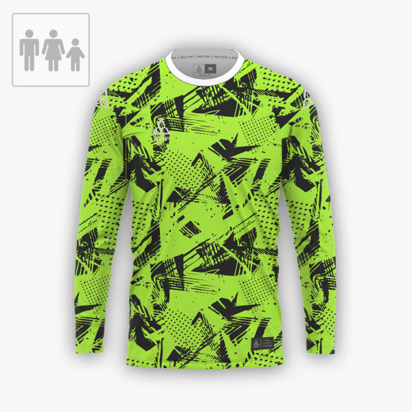 Long sleeve football goalkeeper top with random pattern