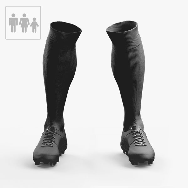 Plain, knee length football socks