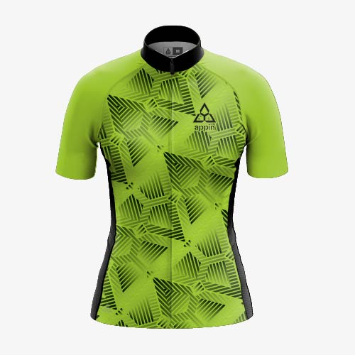 Plain Women's Relaxed Fit Short Sleeve Cycling Jersey with zip front